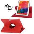 360 Degree Rotatable Litchi Texture Leather Case with 2-angle Viewing Holder for Galaxy Tab Pro 10.1 / T520 (Scarlet Red) - 1