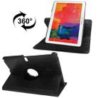 360 Degree Rotatable Litchi Texture Leather Case with 2-angle Viewing Holder for Galaxy Tab Pro 10.1 / T520(Black) - 1