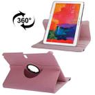 360 Degree Rotatable Litchi Texture Leather Case with 2-angle Viewing Holder for Galaxy Tab Pro 10.1 / T520(Pink) - 1
