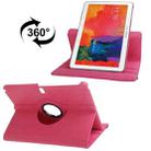 360 Degree Rotatable Litchi Texture Leather Case with 2-angle Viewing Holder for Galaxy Tab Pro 10.1 / T520(Magenta) - 1