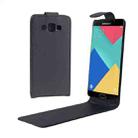 Vertical Flip Magnetic Snap Leather Case for Galaxy A7 / A700F(Black) - 1