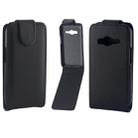 Vertical Flip Magnetic Snap Leather Case for Galaxy Ace 4 / G313F(Black) - 1