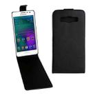 Vertical Flip Magnetic Snap Leather Case for Galaxy A3 / A300F(Black) - 1