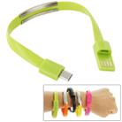 Wearable Bracelet Sync Data Charging Cable, For Galaxy S6 / S5 / S IV, LG, HTC, Length: 24cm(Green) - 1