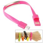Wearable Bracelet Sync Data Charging Cable, Length: 24cm(Magenta) - 1