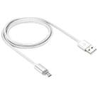 1m Woven Style Micro USB to USB 2.0 Data Sync Cable with LED Indicator Light(Silver) - 2
