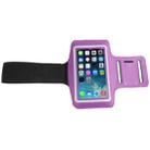 Universal PU Sports Armband Case with Earphone Hole for iPhone 7 / iPhone 6 / Galaxy S IV / i9500 / S III / i9300(Purple) - 3