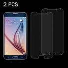 2 PCS 0.26mm 9H Surface Hardness 2.5D Explosion-proof Tempered Glass Screen Film for Galaxy S6 / G920 - 1