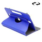 ENKAY 7 inch Tablets Leather Case Crazy Horse Texture 360 Degrees Rotation Protective Case Shell with Holder for Galaxy Tab 4 7.0 / T230 / T231 & Tab 3 Kids T2105 & Tab Q T2558, Colorfly G708, Asus ZenPad 7.0 Z370CG, Huawei MediaPad T1 7.0 / T1-701u(Dark Blue) - 1