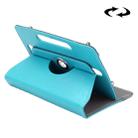 ENKAY 8 inch Tablets Leather Case Crazy Horse Texture 360 Degrees Rotation Protective Case Shell with Holder for Galaxy Tab S2 8.0 T715 / T710, Cube U16GT, ONDA Vi30W, Teclast P86(Blue) - 1