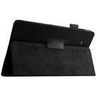 Litchi Texture Horizontal Flip Solid Color Leather Case with Holder for Galaxy Tab E 9.6 / T560 / T561(Black) - 1