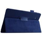 Litchi Texture Horizontal Flip Solid Color Leather Case with Holder for Galaxy Tab E 9.6 / T560 / T561(Dark Blue) - 1