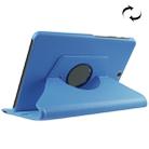 Litchi Texture Horizontal Flip Solid Color Leather Case with 360 Degrees Rotation Holder for Galaxy Tab S2 9.7 / T815(Blue) - 1