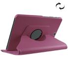 Litchi Texture Horizontal Flip Solid Color Leather Case with 360 Degrees Rotation Holder for Galaxy Tab S2 9.7 / T815(Purple) - 1