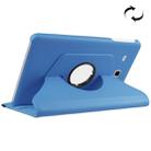 Litchi Texture Horizontal Flip Solid Color Leather Case with 360 Degrees Rotation Holder for Galaxy Tab E 9.6 / T560 / T561(Blue) - 1