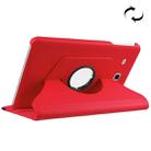 Litchi Texture Horizontal Flip Solid Color Leather Case with 360 Degrees Rotation Holder for Galaxy Tab E 9.6 / T560 / T561(Red) - 1