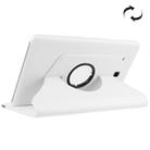 Litchi Texture Horizontal Flip Solid Color Leather Case with 360 Degrees Rotation Holder for Galaxy Tab E 9.6 / T560 / T561(White) - 1