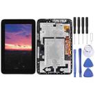 OEM LCD Screen for Lenovo Idea Tab A2107 Digitizer Full Assembly with Frame (Black) - 1