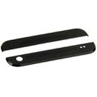 Front Upper Top + Lower Bottom Glass Lens Cover & Adhesive for HTC One / M7(Black) - 4
