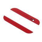 Front Upper Top + Lower Bottom Glass Lens Cover & Adhesive for HTC One M8(Red) - 3