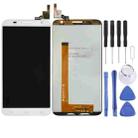 OEM LCD Screen for Alcatel One Touch Idol 2 S / 6050 / 6050Y / OT-6050 with Digitizer Full Assembly (White) - 1