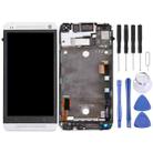 LCD Display + Touch Panel with Frame  for HTC One M7 / 801e(Silver) - 1