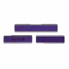 SIM Card Cap + USB Data Charging Port Cover + Micro SD Card Cap Dustproof Block Set for Sony Xperia Z1 / L39h / C6903(Purple) - 2