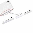 SIM Card Cap + USB Data Charging Port Cover + Micro SD Card Cap Dustproof Block Set for Sony Xperia Z1 / L39h / C6903(White) - 1