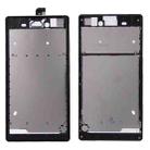 Front Housing  with Adhesive Sticker for Sony Xperia T3(Black) - 1