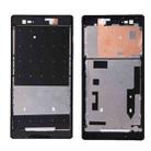 Front Housing  with Adhesive Sticker for Sony Xperia T2 Ultra(Black) - 1