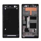 Front Housing  with Adhesive for Sony Xperia C3(Black) - 1