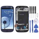 Original Super AMOLED LCD Screen for Samsung Galaxy SIII / i9300 Digitizer Full Assembly with Frame (Blue) - 1