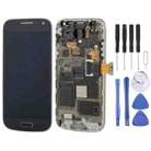 Original LCD Display + Touch Panel with Frame for Galaxy S IV mini / i9195 / i9192 / i9190(Dark Blue) - 1