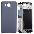 For Galaxy Alpha / G850 Full Housing Cover (Front Housing LCD Frame Bezel Plate + Battery Back Cover ) (Black) - 1