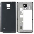 For Galaxy Note 4 / N910F Full Housing Cover (Middle Frame Bezel Back Plate Housing Camera Lens Panel + Battery Back Cover ) (Black) - 1