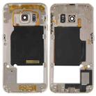 For Galaxy S6 Edge / G925 Back Plate Housing Camera Lens Panel with Side Keys and Speaker Ringer Buzzer (Gold) - 1