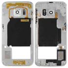 For Galaxy S6 Edge / G925 Back Plate Housing Camera Lens Panel with Side Keys and Speaker Ringer Buzzer (Silver) - 1