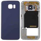 For Galaxy S6 Edge / G925 Full Housing Cover (Back Plate Housing Camera Lens Panel + Battery Back Cover ) (Blue) - 1