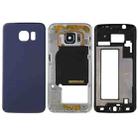 For Galaxy S6 Edge / G925 Full Housing Cover (Front Housing LCD Frame Bezel Plate + Back Plate Housing Camera Lens Panel + Battery Back Cover ) (Blue) - 1