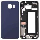 For Galaxy S6 Edge / G925 Full Housing Cover (Front Housing LCD Frame Bezel Plate + Battery Back Cover ) (Blue) - 1