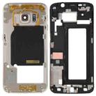 For Galaxy S6 Edge / G925 Full Housing Cover (Front Housing LCD Frame Bezel Plate + Back Plate Housing Camera Lens Panel ) (Gold) - 1