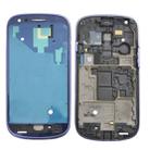 For Galaxy SIII mini / i8190 Front Housing LCD Frame Bezel Plate  (Dark Blue) - 1