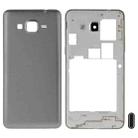 For Galaxy Grand Prime / G530 Dual SIM Card Version Full Housing Cover (Middle Frame Bezel + Battery Back Cover) + Home Button (Grey) - 1