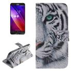 Tiger Pattern Leather Case with Holder & Card Slots & Wallet for Asus Zenfone 2 / ZE550ML - 1