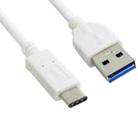 1m USB 3.1 Type-C Male to USB 3.0 Type A Male Data Cable(White) - 1