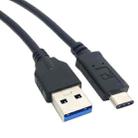 1m USB 3.1 Type-C Male to USB 3.0 Type A Male Data Cable(Black) - 1