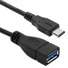 1m USB 3.1 Type C Male to USB 3.0 Type A Female OTG Data Cable, For Nokia N1 / Macbook 12(Black) - 1