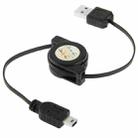 USB 2.0 to Mini 5 Pin USB Retractable Data & Charger Cable for Motorola V3 / Mobile Phone / MP3 / MP4 / Digital Camera / GPS, Length: 10cm (Can be Extended to 80cm), Black(Black) - 1