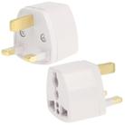 Plug Adapter, Travel Power Adaptor with UK Socket Plug(White) - 1