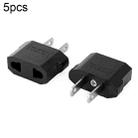 EU Plug to US Plug Charger Adapter, Travel Power Adaptor with United States Socket Plug(Black) - 1